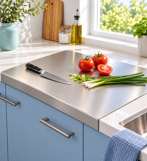 Sinkora Stainless Steel Non-Slip Chopping Board